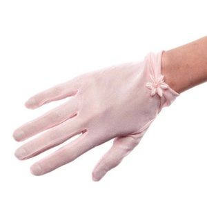 COPY - Pretty in Pink Wrist Length Gloves with Floral Detail